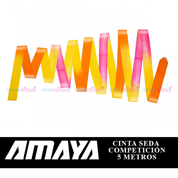 Amaya-Cinta-seda-competicion-multicolor-5m-Amarillo--Rosa--Naranja