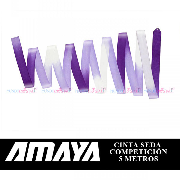 Amaya-Cinta-seda-competicion-multicolor-5m-Blanco-Lila-Morado