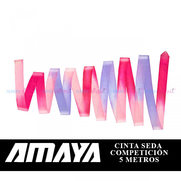 Amaya-Cinta-seda-competicion-multicolor-5m-Rosa-Fucsia--Morado